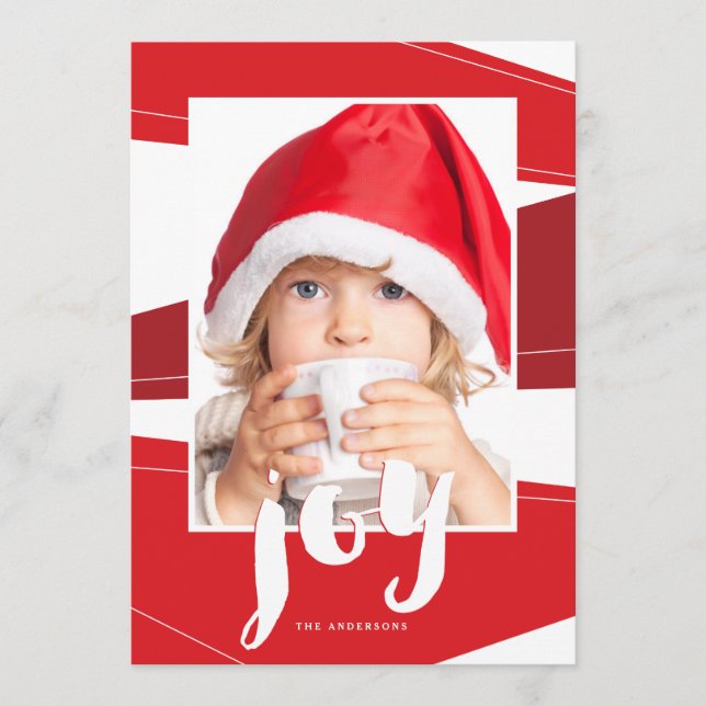 Bloco Geométrico | Cartão com fotos de alegria ver (Frente)