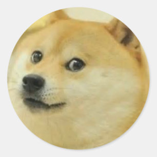 Bloco lustroso da etiqueta de Meme do Doge