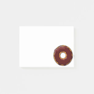 Bloco Post-it 1 design da rosquinha do chocolate dos desenhos