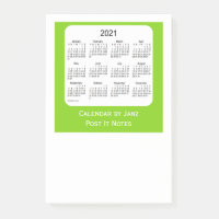 2021 Posto amarelo It Note Calendars de Janz