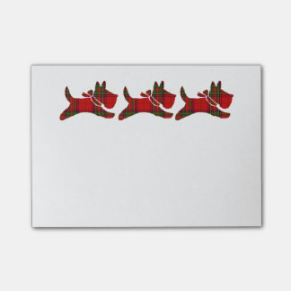 Bloco Post-it 3 Scotties da xadrez personalizam