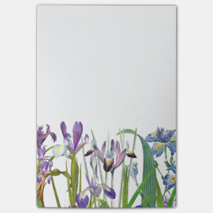 Bloco Post-it A íris botânica floresce o jardim floral Redoute