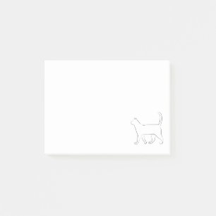 Bloco Post-it A lápis simples desenho do gato