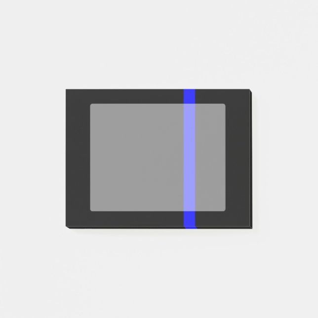 Bloco Post-it A linha azul fina simbólica vertical (Frente)