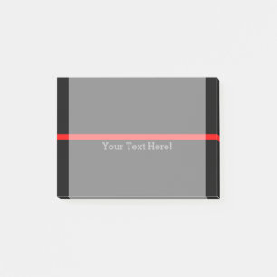 Bloco Post-it A Linha Vermelha Simbólica Fina Personaliza Isso