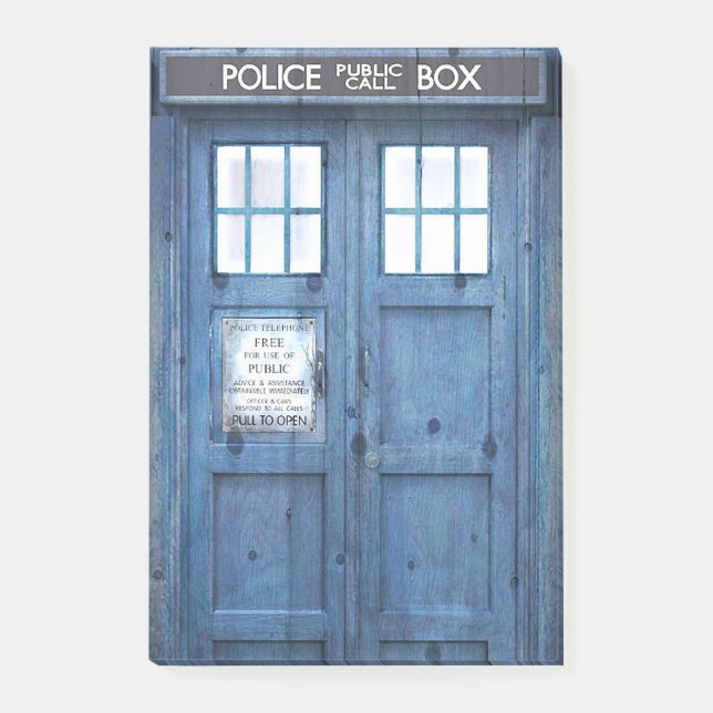 Bloco Post-it A polícia engraçada telefona à caixa de chamada (Frente)