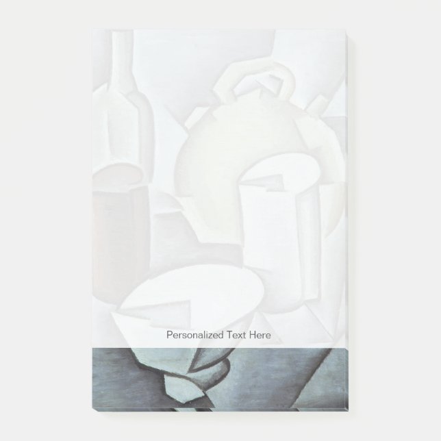 Bloco Post-it A vida com uma garrafa de vinho e uma guerra terre (Frente)