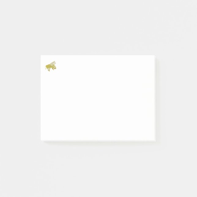 Bloco Post-it Abelha da tipografia (Frente)