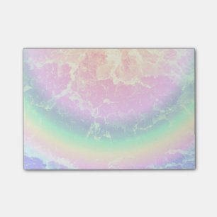 Bloco Post-it Abstrato - Fogo com Cores Psicodélicas do Arco-Íri