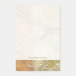 Bloco Post-it Abstrato Silhouette Pintura em Fundo de Tom