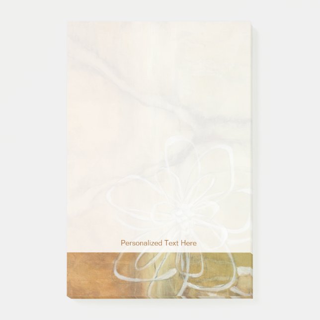 Bloco Post-it Abstrato Silhouette Pintura em Fundo de Tom (Frente)