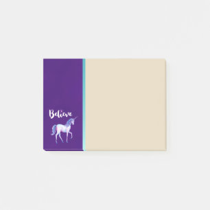 Bloco Post-it Acredite em Unicórnio em Pastel Watercolor