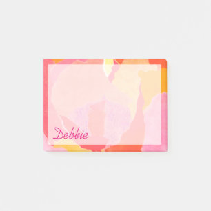 Bloco Post-it Adicionar Seu Nome Couve Rosa IV