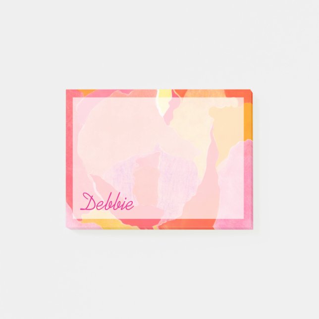 Bloco Post-it Adicionar Seu Nome| Couve Rosa IV (Frente)