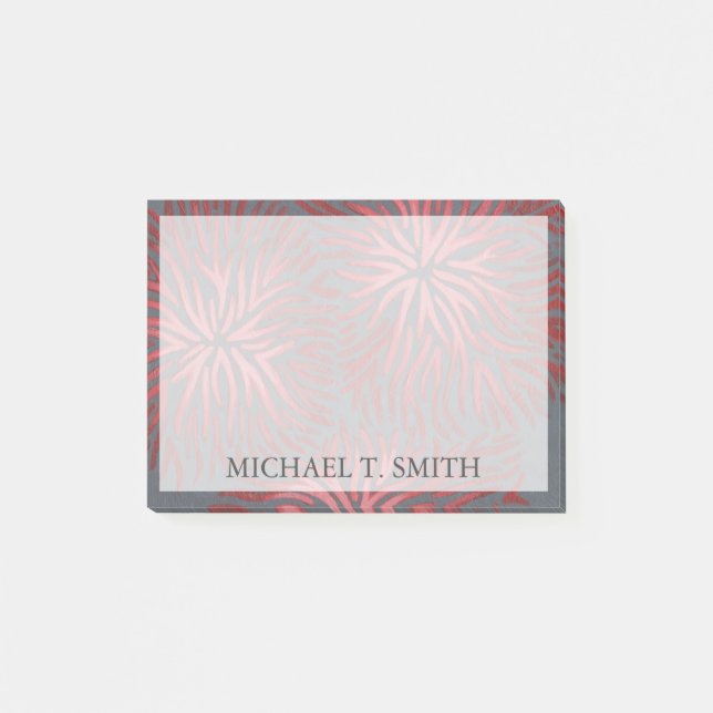 Bloco Post-it Adicione seu nome | 2-Up Dianthus II (Frente)