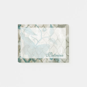 Bloco Post-it Adicione seu nome   Borboletas árabes V