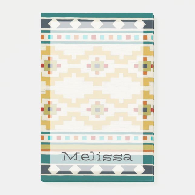 Bloco Post-it Adicione seu nome | Geometria Sudoeste III (Frente)