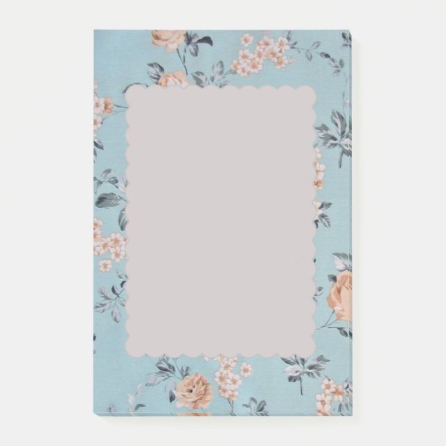 Bloco Post-it Adoring Flowers - Posta Notas 4"x6" Casamento (Frente)