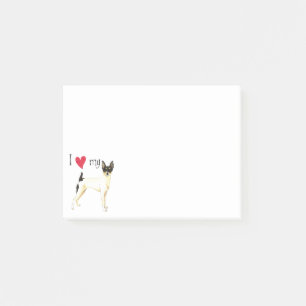 Bloco Post-it Adoro o meu Brinquedo Fox Terrier