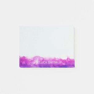 Bloco Post-it Aguarela violeta roxa personalizada da lavanda