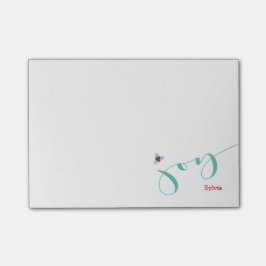 Bloco Post-it Alegria, bagas do azevinho do feriado