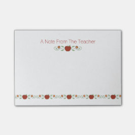 Bloco Post-it Almofada de nota do post-it das maçãs do professor