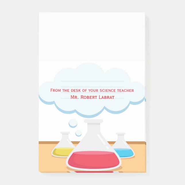 Bloco Post-it Almofada de nota do professor de ciências das (Frente)
