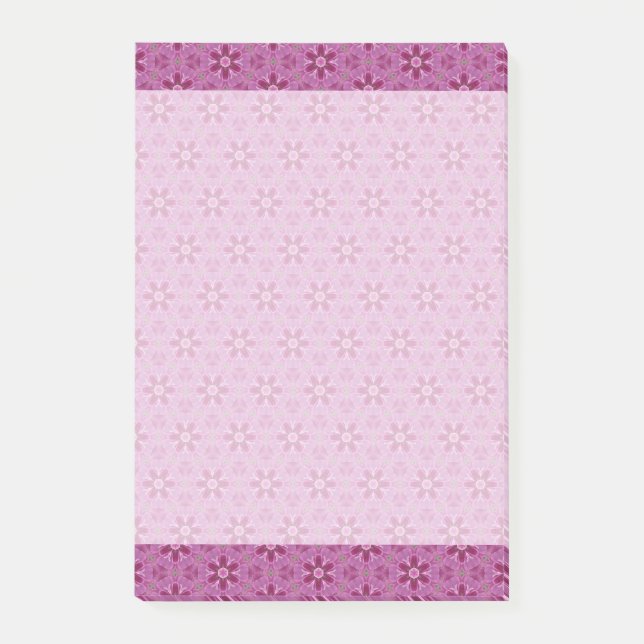 Bloco Post-it Almofada de nota pegajosa dos caleidoscópios roxos (Frente)