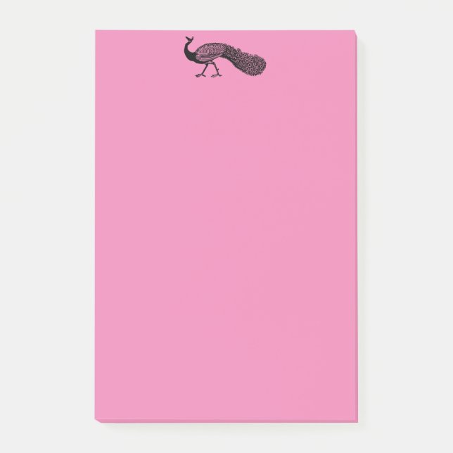 Bloco Post-it Almofada de notas orgulhosa do post-it do pavão (Frente)