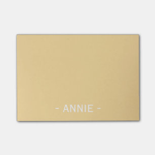 Bloco Post-it Amarelo louro minimalista personalizável de 4" x