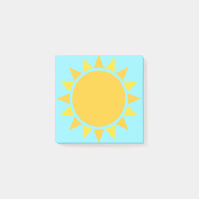Bloco Post-it Amarelo Sun Emoji (Frente)