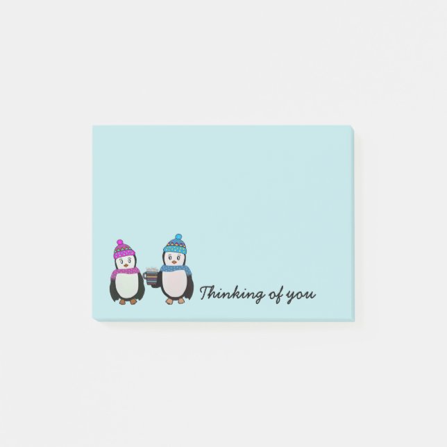 Bloco Post-it Amigos do pinguim (Frente)