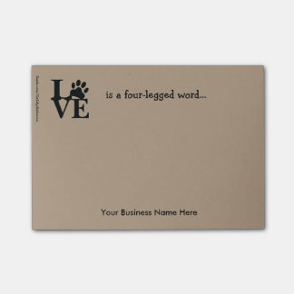 Bloco Post-it Amor das Notas-PawPrint do post-it o "é. "