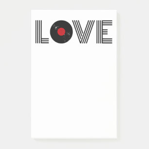Bloco Post-it Amor do registro de vinil