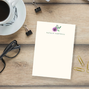 Bloco Post-it Amor perfeito roxo notas pegajosas personalizadas