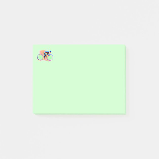 Bloco Post-it Andando de bicicleta artística (Frente)