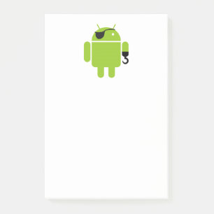 Bloco Post-it Android Robot Icon as a Pirate