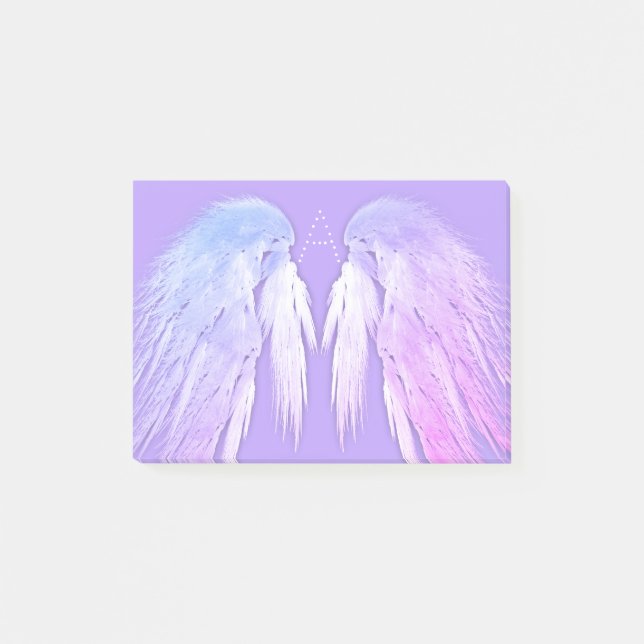 Bloco Post-it ANGEL WINGS Fairy Purple Monograma (Frente)