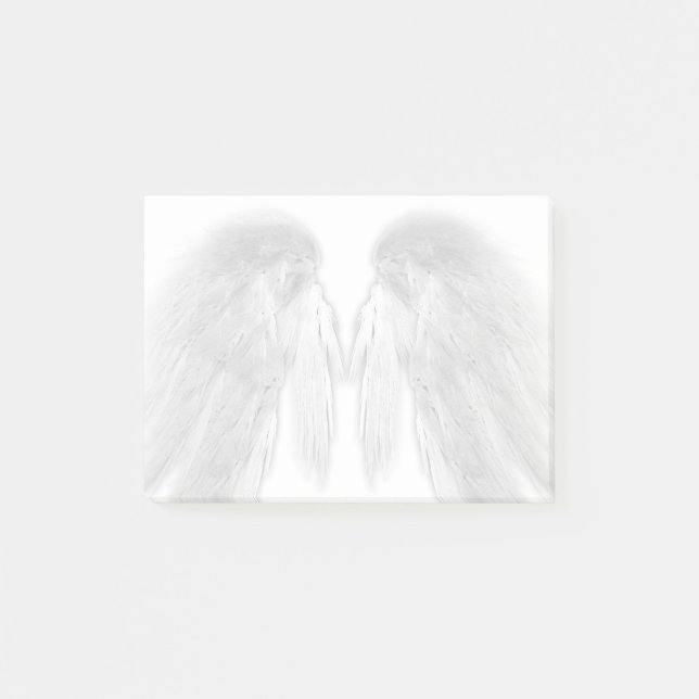 Bloco Post-it ANGEL WINGS White - Cinzas Tocadas - (Frente)