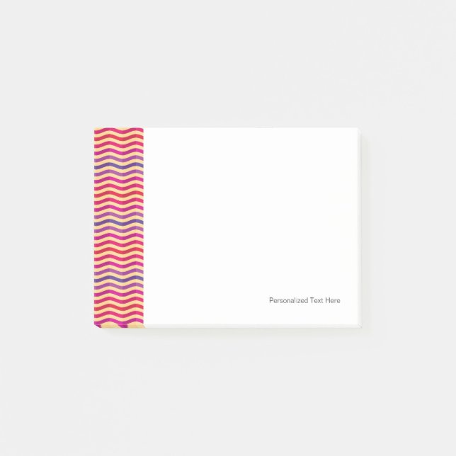 Bloco Post-it Antecedentes com faixas no retrato 3 (Frente)