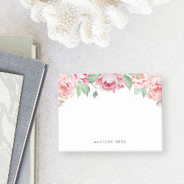 Bloco Post-it Antiguo Peony Floral