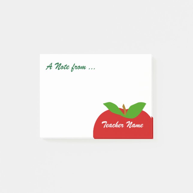 Bloco Post-it Apple projeta a nota pegajosa do memorando (Frente)