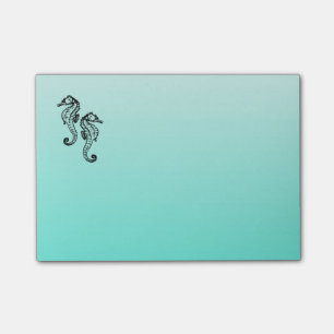 Bloco Post-it Aqua dos cavalos marinhos