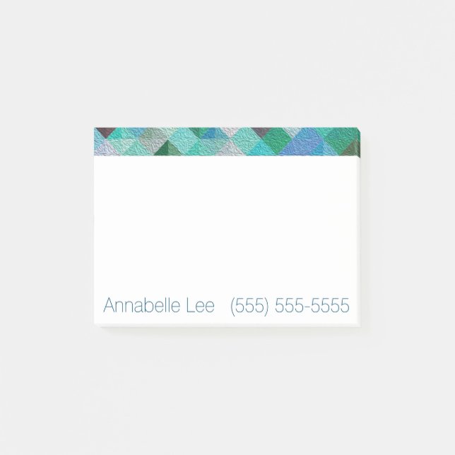 Bloco Post-it Aqua Quilty (Frente)