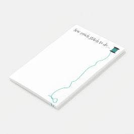 Bloco Post-it Aqua Sewing engraçado do design