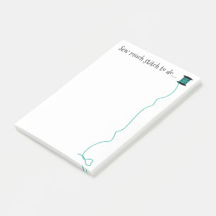 Bloco Post-it Aqua Sewing engraçado do design
