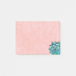 Bloco Post-it Aquarela Suculta no Lace Rosa Esbranquiçado
