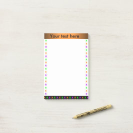 Bloco Post-it Aranhas brilhantes de texto personalizado