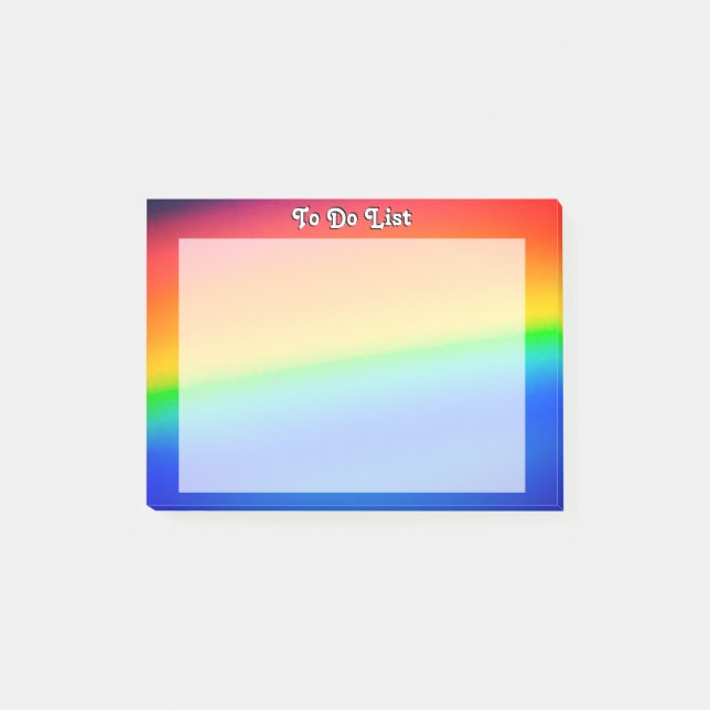 Bloco Post-it Arco-Íris Colorido (Frente)