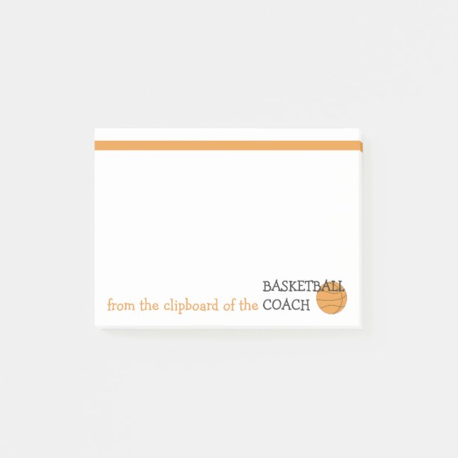 Bloco Post-it Área de Transferência do Treinador Funny Basball e (Frente)